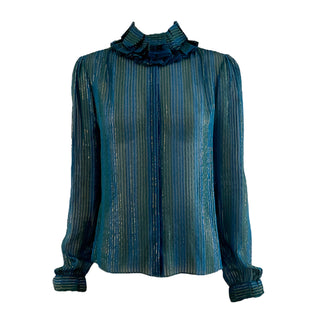 Ruffled Silk Blouse