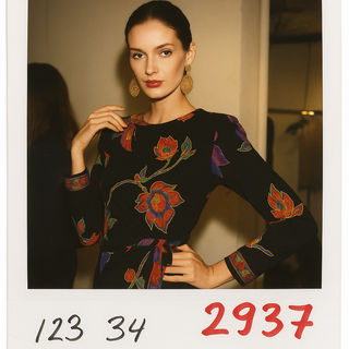 Floral Print Silk Dress