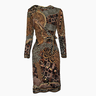 Silk Jersey Long Sleeve Dress