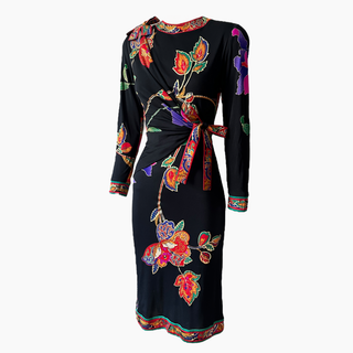 Floral Print Silk Dress