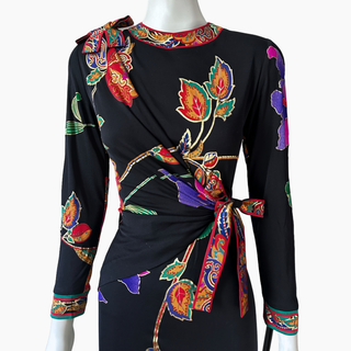 Floral Print Silk Dress