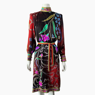 Printed Silk Tunic Dress