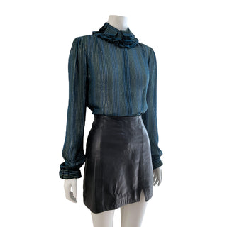 Ruffled Silk Blouse