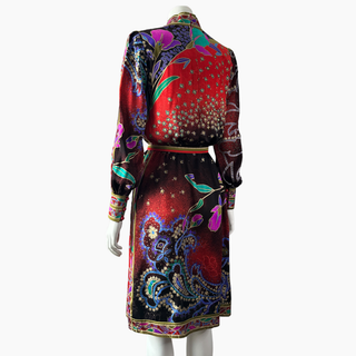 Printed Silk Tunic Dress