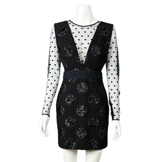 Black Wool Mini Dress, Fall 2015