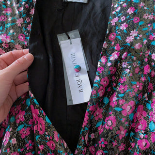 Metallic Silk Lamé Wrap Dress, Fall 2018, NWT