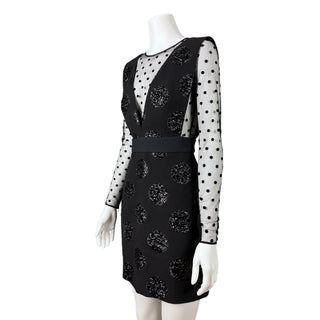 Black Wool Mini Dress, Fall 2015