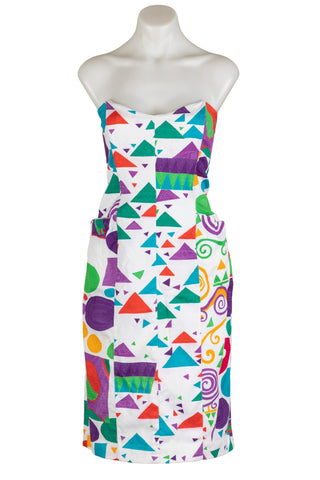 Louis Feraud 1980's Strapless Dress