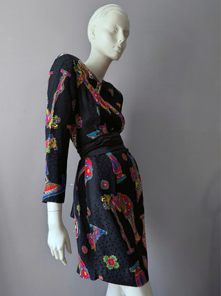 Louis Feraud Silk Print Dress